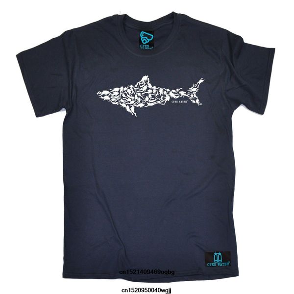 

shark t-shirt tee divinger divers great white scuba funny present gift birthday print men t shirt summer high quality
