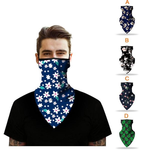 

25# 3d printing multi-functional magic scarf mask for men and women beach wind seamless tubular magic bandanas ear loops mask, Blue;gray