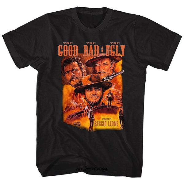 

john wayne color group good bad ugly bad western movie poster t-shirt