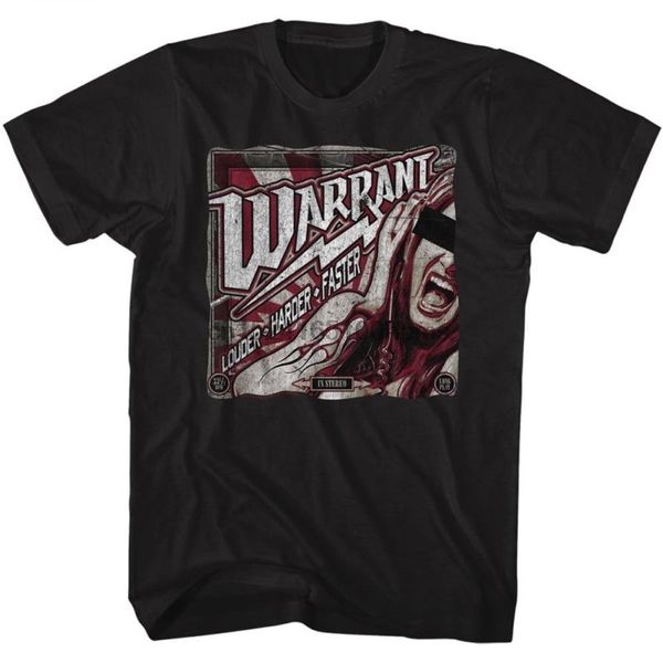 

warrant louder harder faster album cover t shirt rock music
