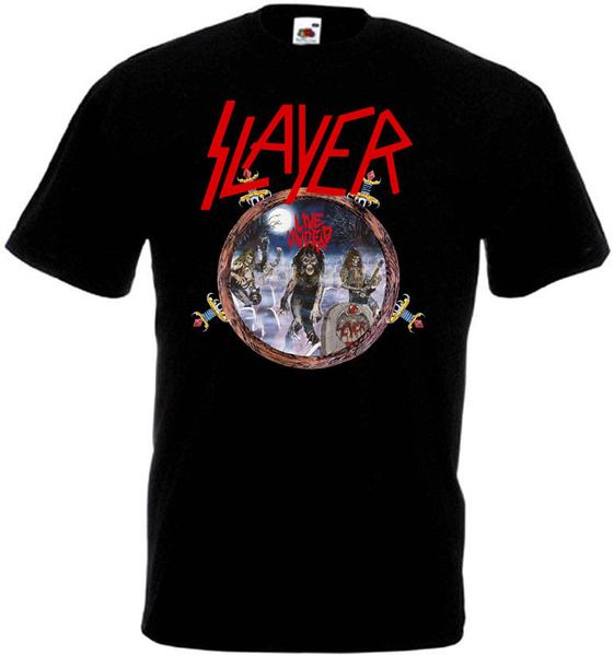 

slayer live undead v2 t shirt black trash heavy metal all sizes s-3xl novelty cool men short sleeve t-shirt