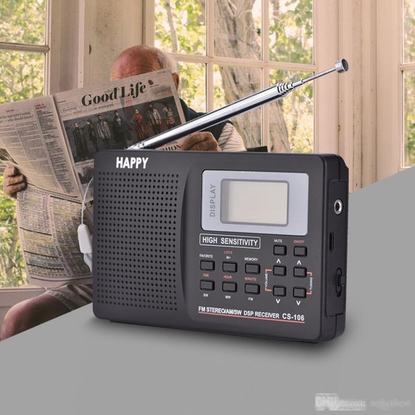 

vife portable radio support fm/am/sw/lw/tv sound full band alarm clock radio mini radio 2 type optional