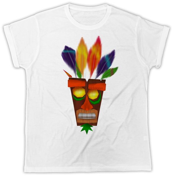 

funny aku aku crash bandicoot remastered ideal gift cool t shirt wholesale tees summer men fashion tee