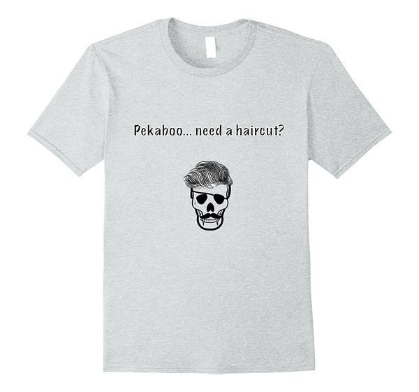 

2019 new summer fashion men tee shirt barbershop skull t shirt barber halloween tee casual t-shirt