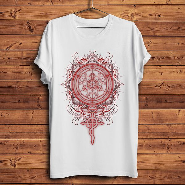 

arcane alchemy art t shirt men new white casual homme cool alchemist symbol t-shirt unisex