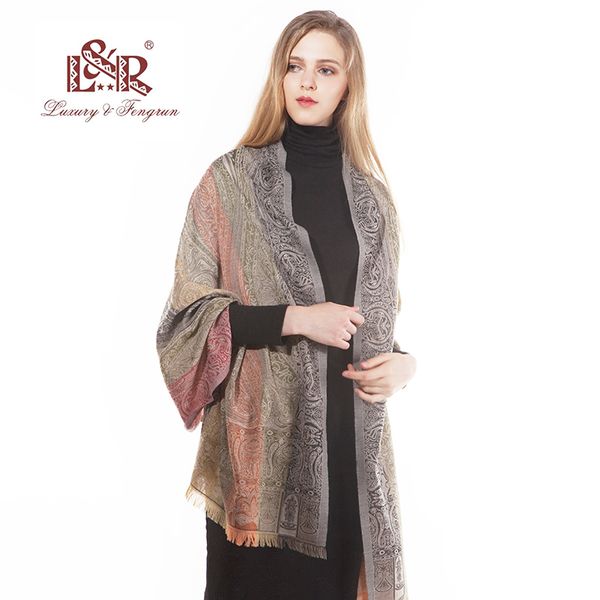 

scarves 2021 fashion long paisley head scarf women vintage flower hijab foulard female shawl print bandana, Blue;gray