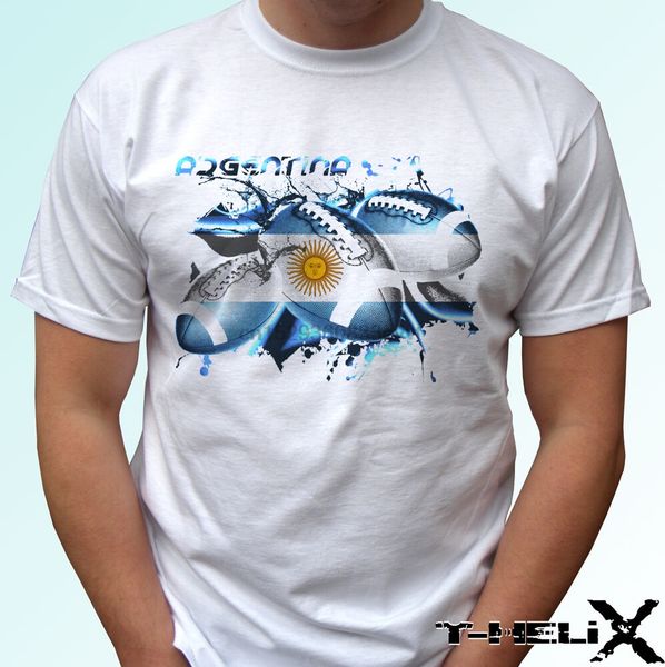 

argentina rugby flag - white t shirt tee football design mens kids sizes