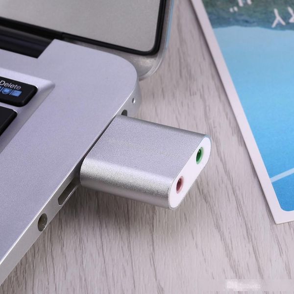 

white color external usb 2.0 7.1 ch virtual audio sound card adapter converter notebook for windows xp/vista/7/8, mac, linux