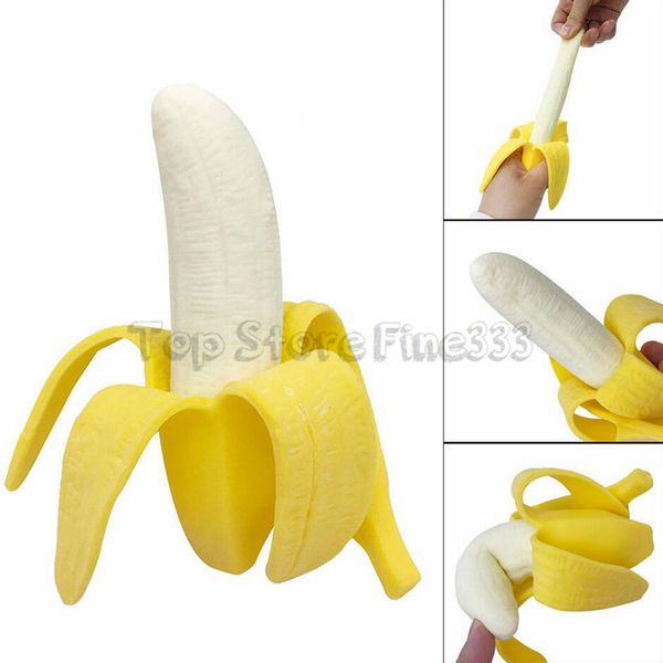 

new 17cm funny banana stretchy squeeze simulation food fruit decompress stress relieve cute toy gift kids toys