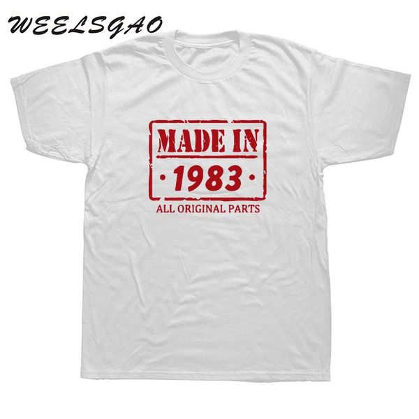 

weelsgao 33rd birthday t shirt made in 1983 mens funny t shirt 2018 mens clothing