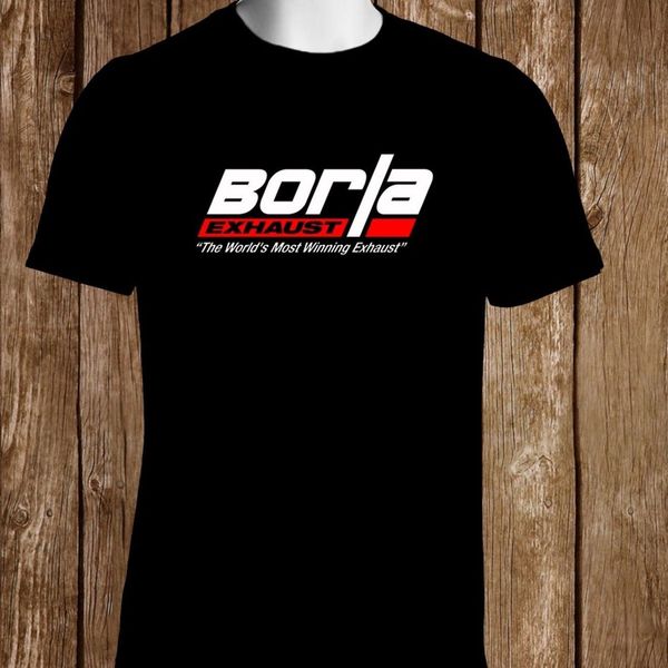 

black t-shirt borla exhaust men size s to 3xl