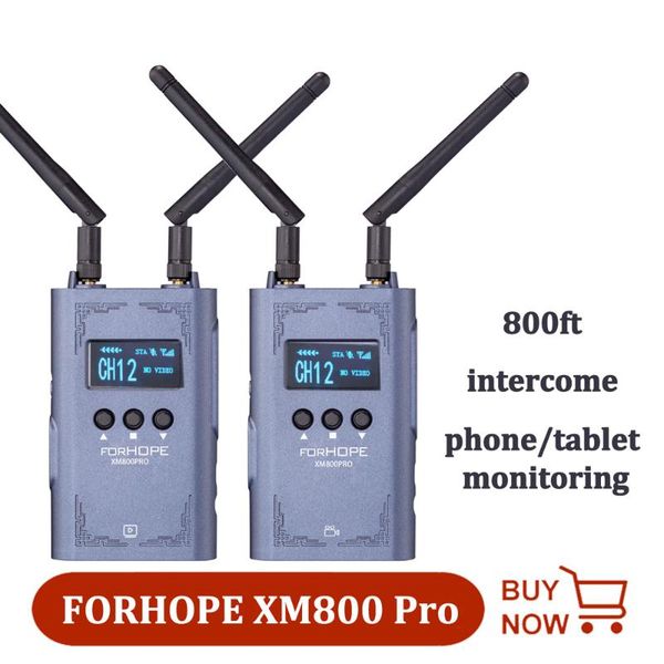 

forhope xm800pro 800ft wireless video transmission device support intercom tablet phones real time monitoring hdmi