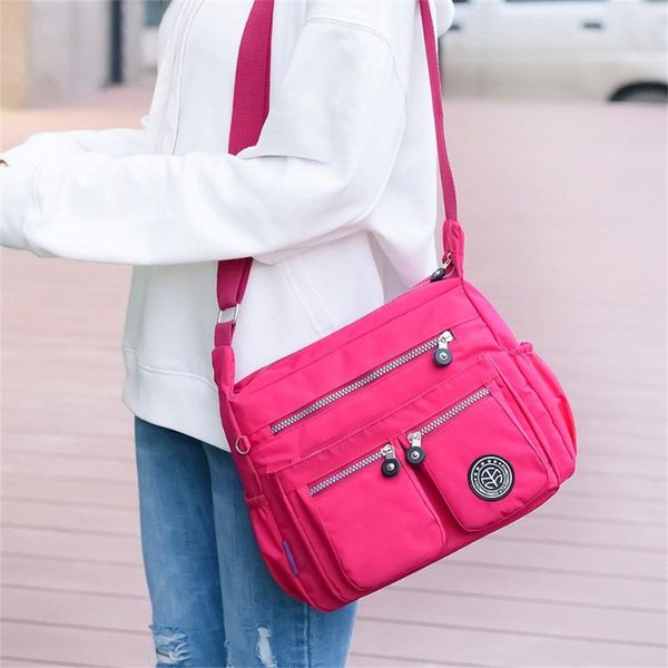 

women bag fashion solid color water repellent nylon shoulder bag crossbody selling bolsa feminina #j4s