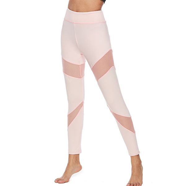 

женщины фитнес моды mesh заплатка йога брюки спортивных гетры для спортивной колготки женщина g высокой талии pant, White;red