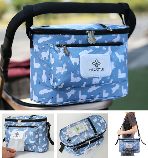 

baby organiser mummy bag storage stroller pram pushchair cup bottle holder secure accessary bag universal