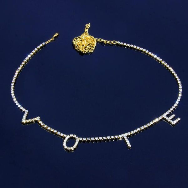 

former first lady of the united states michelle obama wears the same vote necklace 2020 popular jewelry om equality, Golden;silver
