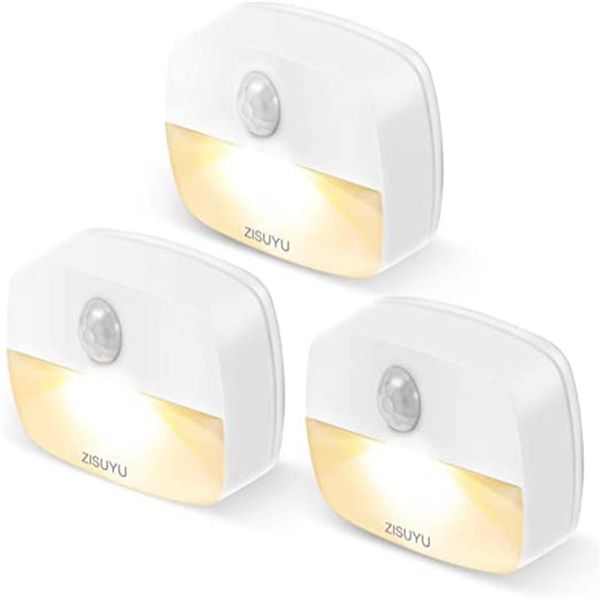 Luce con sensore di movimento Luci notturne a LED alimentate a batteria per interni con lampada notturna adesiva Luce notturna con sensore di movimento Lampada da parete Adatto per armadio,