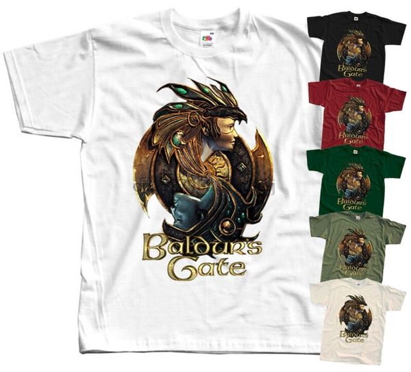 

baldur gate v2 computer game 1998 t-shirt (whiteblack) all sizes s-5xl