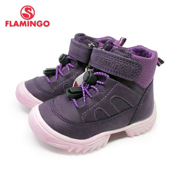 

flamingo 2020 autumn felt grey kids boots size 22-27 anti-slip shose for girl 202b-z5-2040, Black;grey