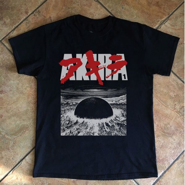 

vintage shirt akira 1989 game anime movie japan black t-shirt print men short sleeve cotton plus size t-shirt tees