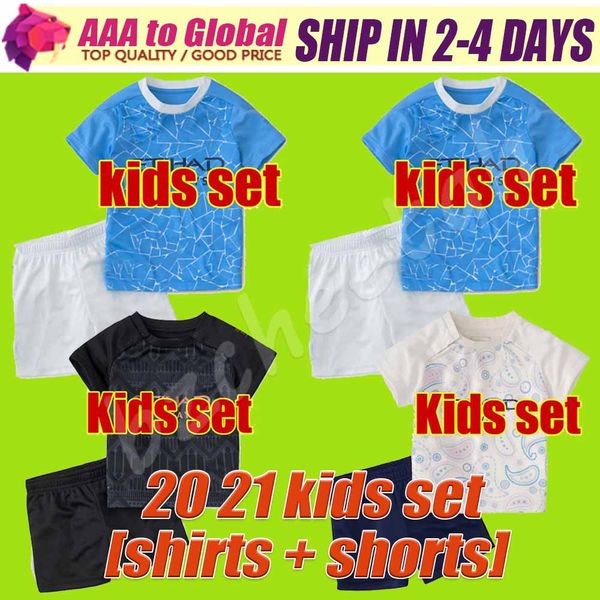 

Children kids 2020/21 CITY KUN AGUERO MAN KIDS KITS SETS SOCKS UNIFORM STERLING soccer jersey YOUTH DE BRUYNE BOYS Football shirts