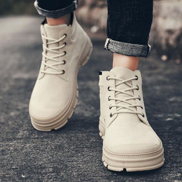 

eillysevens men's casual breathable outdoor sneakers puncture proof boots autumn winter lace outdoor desert tooling boots#g35, Black