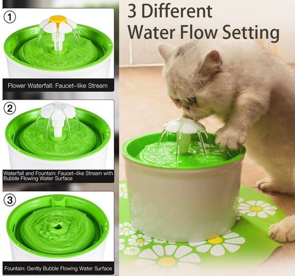 

cat bowls & feeders automatic dog pet water fountain bowl drinking flower dispenser petsafe drink with filters