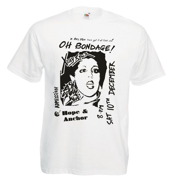 

rayos x spex о bondage отвали camiseta estilo punk - nueva ola, varias tallas прохладный slim fit письмо печатные рубашки