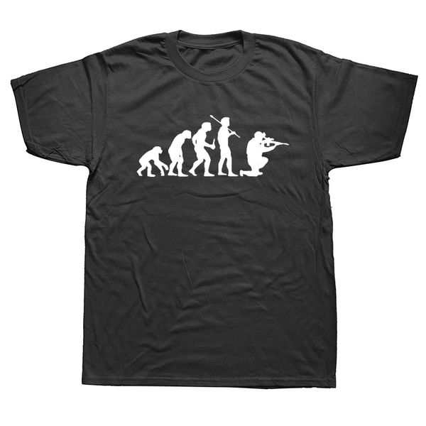 

эволюция sniper смешные графический t-shirt mens casual стиль короткие рукава крупногабаритные streetwear хип-хоп футболки boyfriend подарко