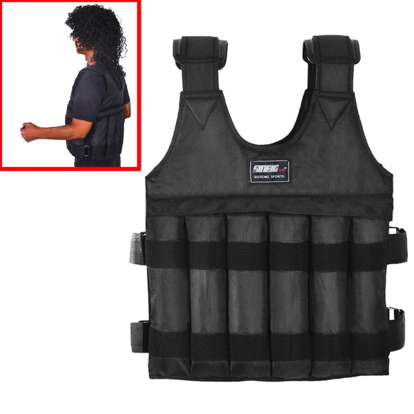 

44lb adjustable workout weighted vest exercise strength training fitness