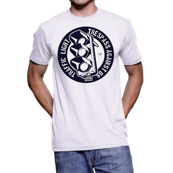 

2019 fashion 100% cotton slim fit t - shirt uomo traffic light t shirt