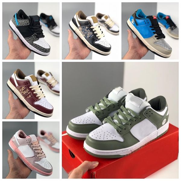 

2020 new fashion sb dunk b23 white grey mens running shoes for good quality alleyoop pink pigeo low sports casual skateboarding shoes, Black