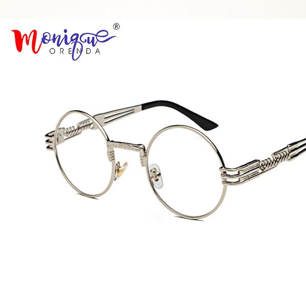 

fashion round eyeglasses for women vintage spring glasses legs sunglasses luxury punk eyeglasses lentes de sol, White;black