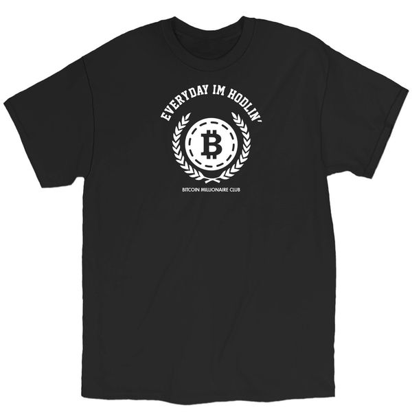 

personalized interesting design everyday i'm houdlin funny bitcoin millionaire club men's cotton t-shirt s-3xl anti-wrinkle