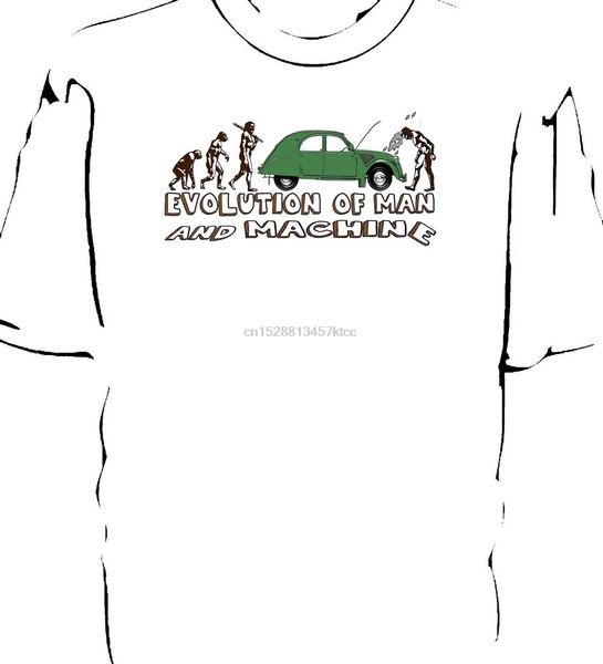 

2cv evolution of man and machine breakdown t-shirt (colour