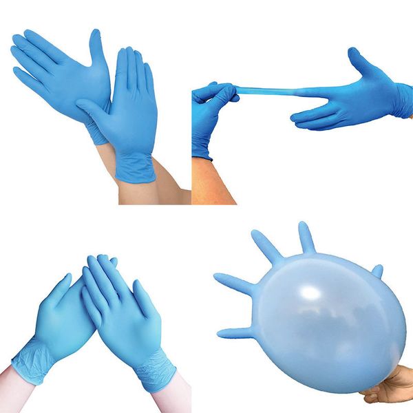 

gloves disposable nitrile stretch protective 2020 for home cleaning food garden gloves for left and right hand dlh291