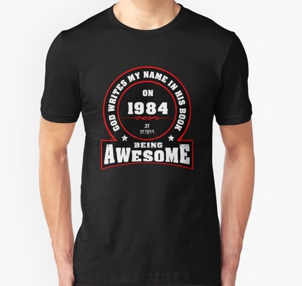 

men short sleeve tshirt god write my name in his book on 1984 t shirt women t-shirt
