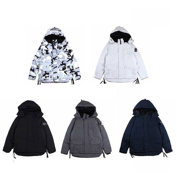 

winter high-end canadian thickend windproof warm winter down jacket loose men's and women's wind waterproof jacket thick and warm, Black