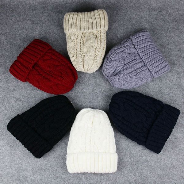 

сплошной цвет unisex детские hat осенью и зимой шерсть тканый twist мягкий и velvet теплые knit hat мужские и женские тюбетейке, Blue;gray