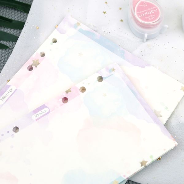 

jame notes korean filler papers spiral notebook inner pages for filofax dokibook a5a6 planner organizer daily weekly monthly, Purple;pink