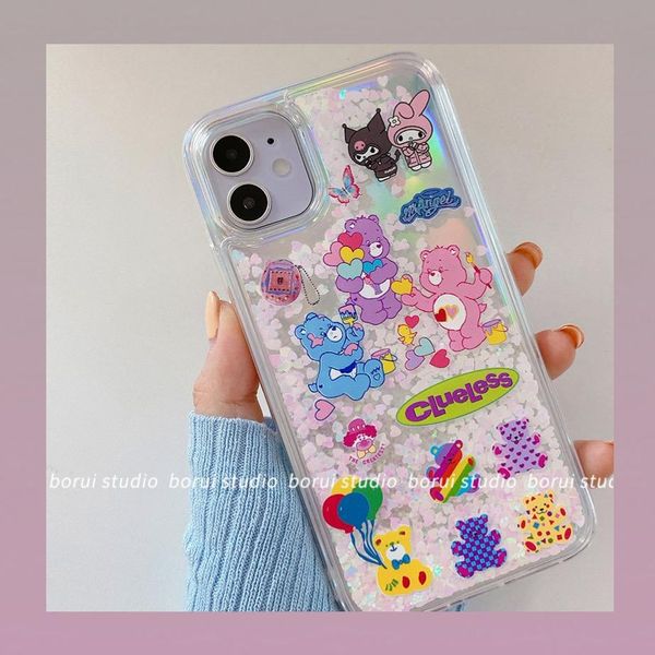 

song yanfei celebrity inspired bear suitable for apple 11promax 11 phone case 8plus quicksand x/xs female xr soft se7