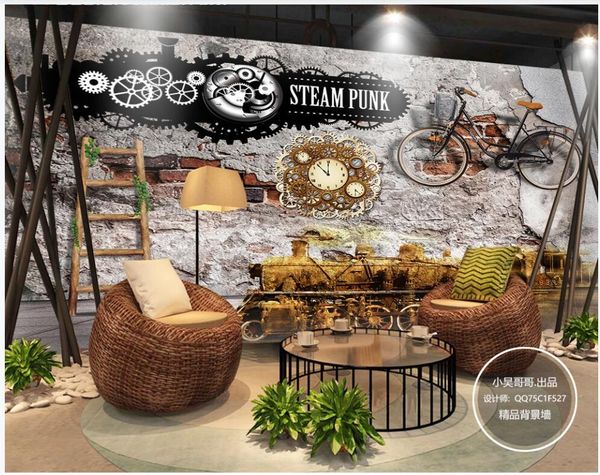 

3d p wallpaper custom mural dilapidated cement wall nostalgic retro restaurant bar decor p wallpaper in the living room