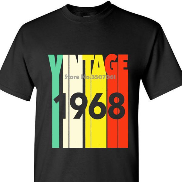 

retro vintage 1968 t-shirt 50 years old 50th birthday gift 2020 summer winter men's brand clothing o-neck coat clothes