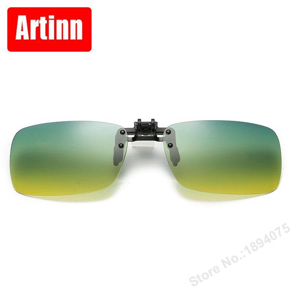 

men polarized sunglasses shade cool color film gradient color glasses folder clip shade sunglasses 9901f, White;black