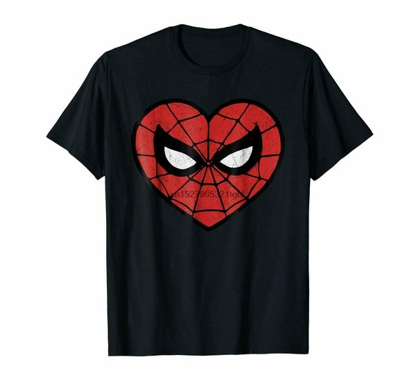 

black spider man face mask valentines heart logo t shirt 100 cotton