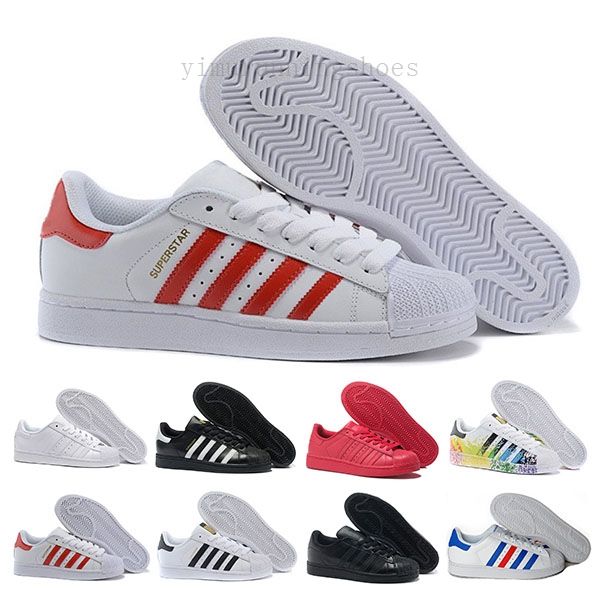 

superstar original white hologram iridescent junior gold superstars sneakers originals super star women men sport casual shoes 36-45 kgf96, Black;brown