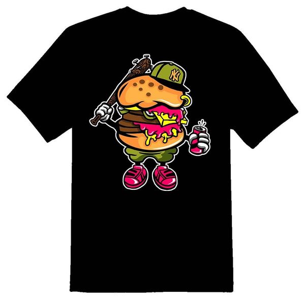 

burger batter bat ny t shirt black or white tee tee shirt