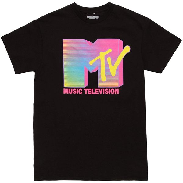 

fifth sun mtv fluorescent logo t-shirt quality t shirts men printing short sleeve o neck t shirt