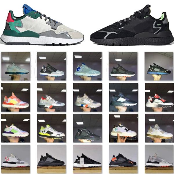 

nite jogger 3m reflective running shoes cny night black collegiate white sports shoes mens womens sneakers 36-45 with box
