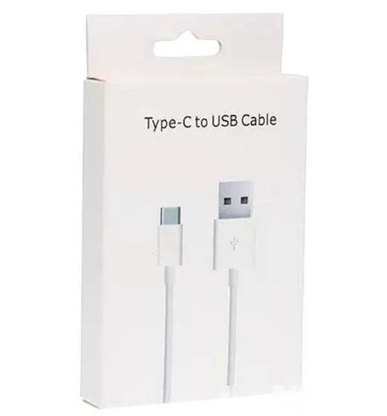 

new oem type-c usb cable with retail package packing box for samsung galaxy s8 s9 s10 lg g5 fast charging type c high speed charger cord